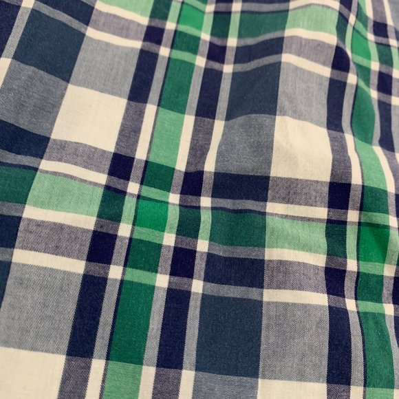 Men's Plaid Aeropostale Button Down Shirt Medium Long Sleeve 100% Cotton Green B - Picture 11 of 15